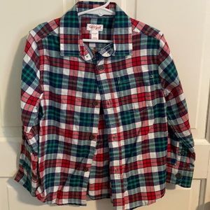Boys plaid button down shirt